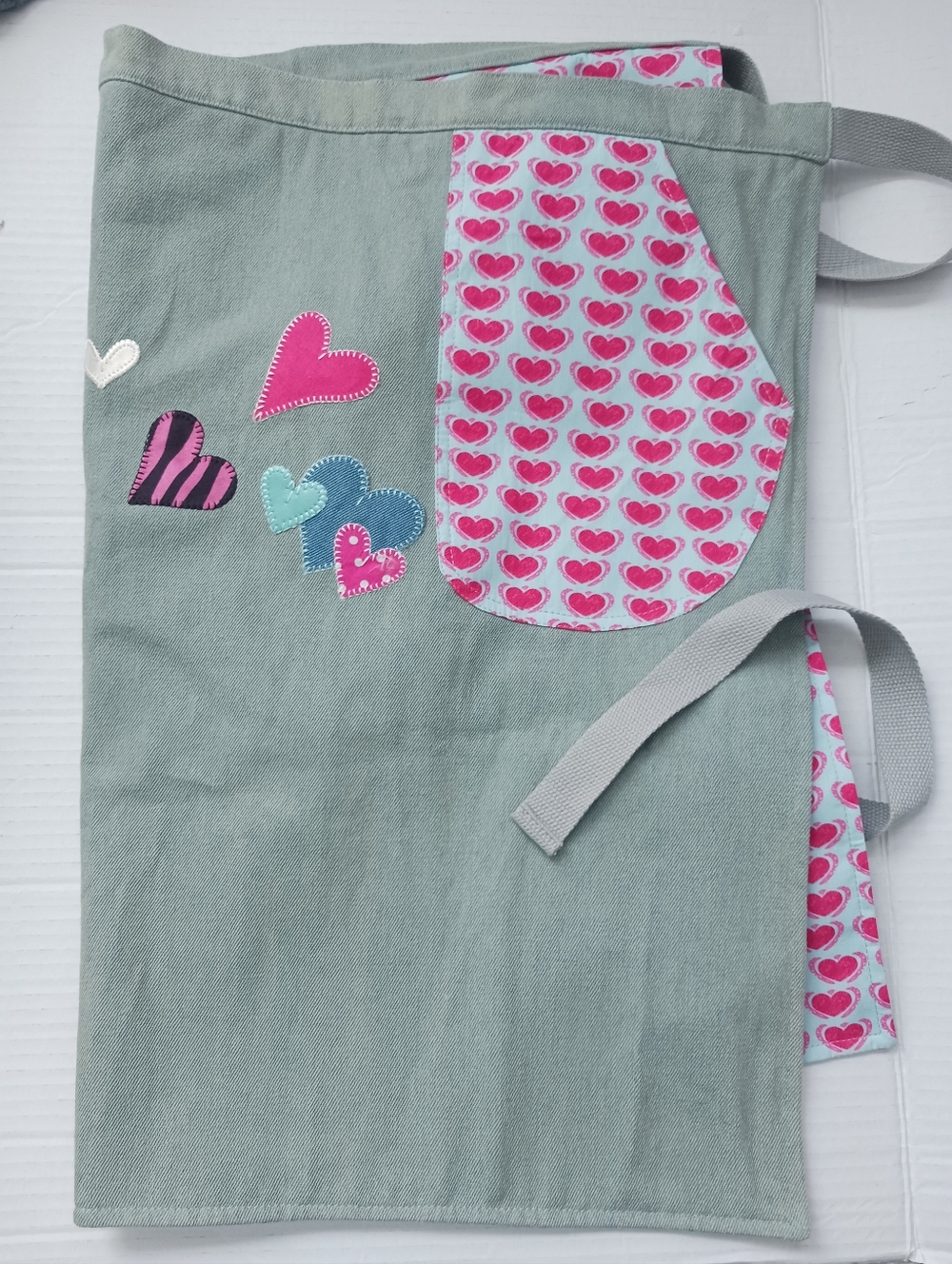 2- Sided Women's Waist Apron , Pockets Cottagecore Canvas Quilt Square Style New
